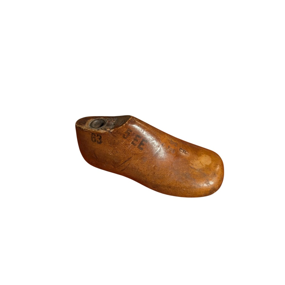 Vintage Wooden Child Shoe Last‎ Antique Cobbler Mold Size 5 EE Industrial Decor
